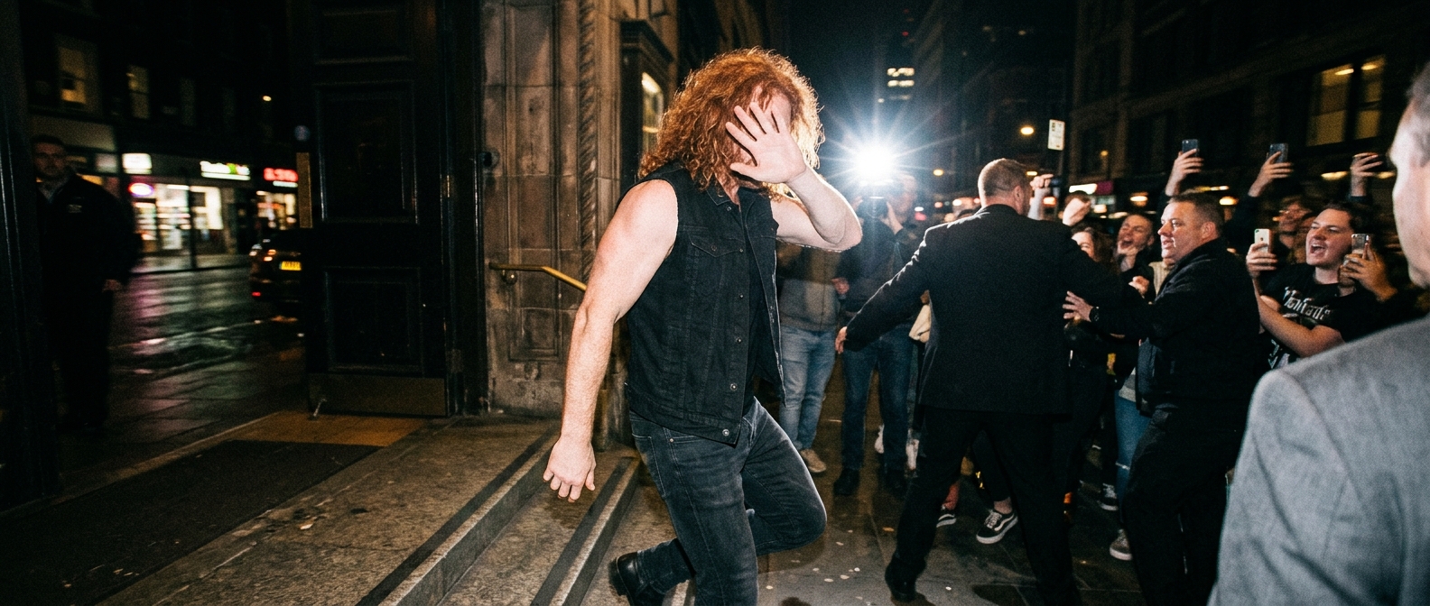 Carrot Top on stage with props during his Las Vegas residency show at the Luxor Hotel and Casino.
